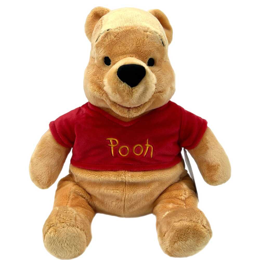 Disney Yellow Red Stuffed Animal Winnie-The-Pooh Plush 16”